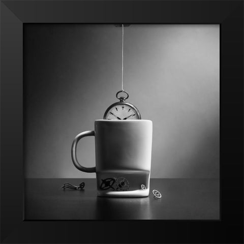 Tea Time. Version 2 Black Modern Wood Framed Art Print by Ivanova, Victoria