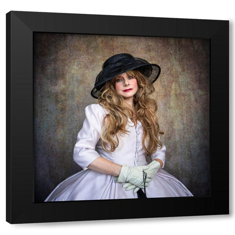 The Lady Black Modern Wood Framed Art Print with Double Matting by Springgay, Daniel