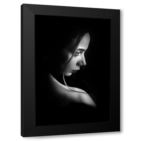 Ritratto Di Laura Black Modern Wood Framed Art Print by Fidanza, Toni