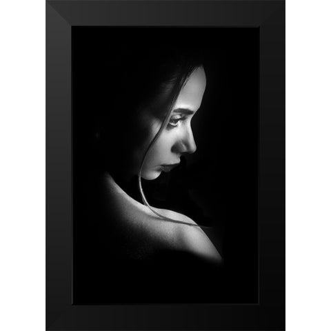 Ritratto Di Laura Black Modern Wood Framed Art Print by Fidanza, Toni
