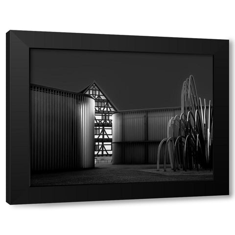 Contrasts Black Modern Wood Framed Art Print by Auerbach, Markus