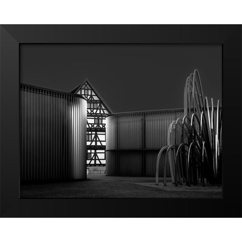 Contrasts Black Modern Wood Framed Art Print by Auerbach, Markus