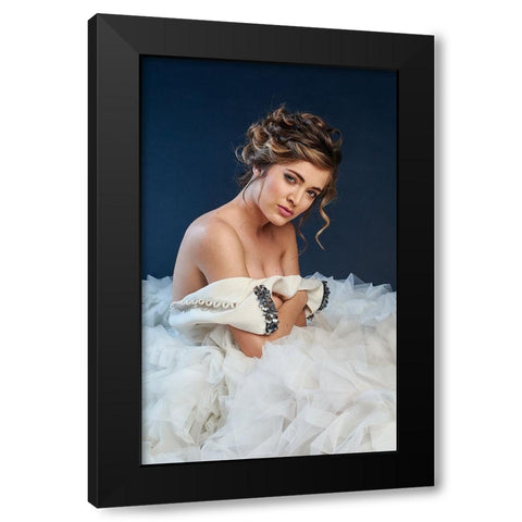 Celia Black Modern Wood Framed Art Print by Navarro Villanueva, Luis