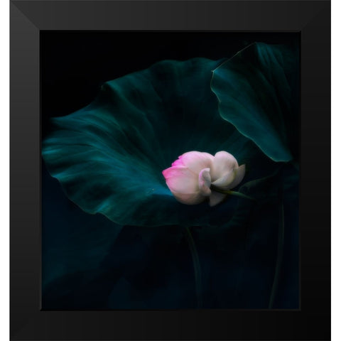 Eternal Black Modern Wood Framed Art Print by Liu, Yanny