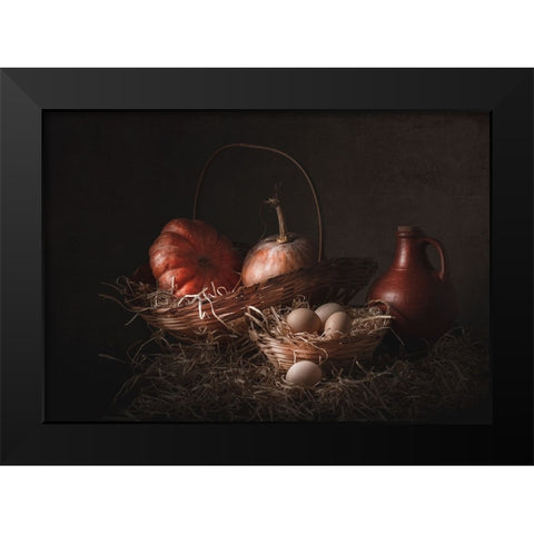 Farm Black Modern Wood Framed Art Print by Perfoncio, Margareth
