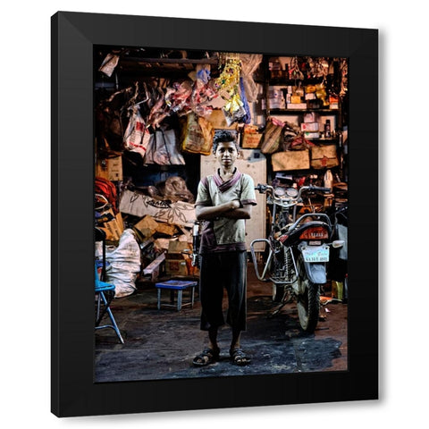 Another School Black Modern Wood Framed Art Print with Double Matting by Avila, Fernando