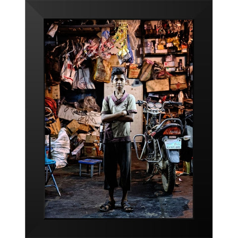 Another School Black Modern Wood Framed Art Print by Avila, Fernando