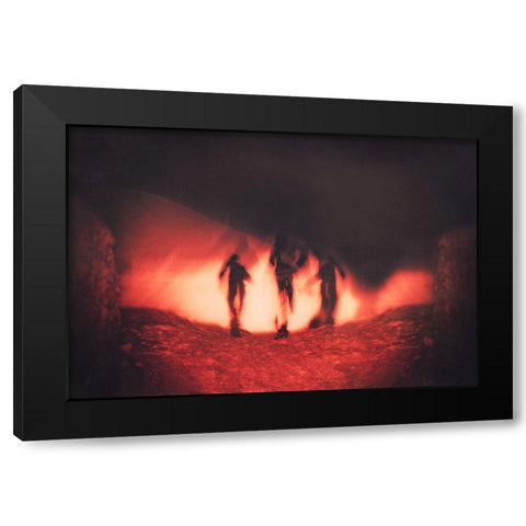 Wanderers Black Modern Wood Framed Art Print by Valentyn, Kolesnyk