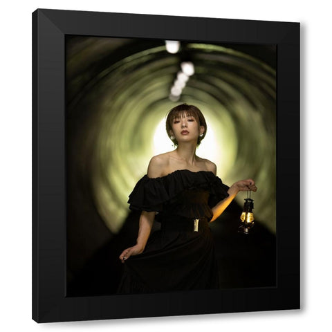 Looking For The Light Of The Future Black Modern Wood Framed Art Print with Double Matting by Sakamoto, Tsutomu
