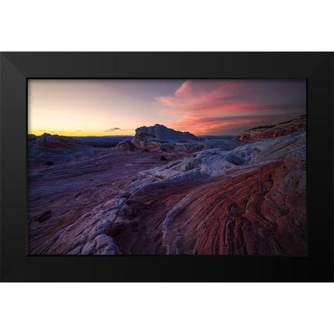 White Pocket In Arizona Black Modern Wood Framed Art Print by Huang, Johnson
