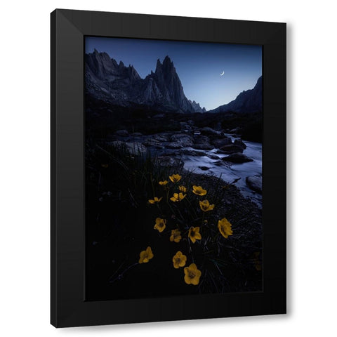 The Night Is Deep And People Are Awake Black Modern Wood Framed Art Print by Cui, Yuan