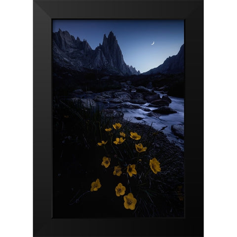 The Night Is Deep And People Are Awake Black Modern Wood Framed Art Print by Cui, Yuan