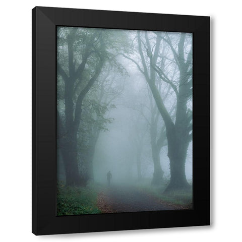 Lonely But Protected Black Modern Wood Framed Art Print with Double Matting by Eisenmann, Ulrike