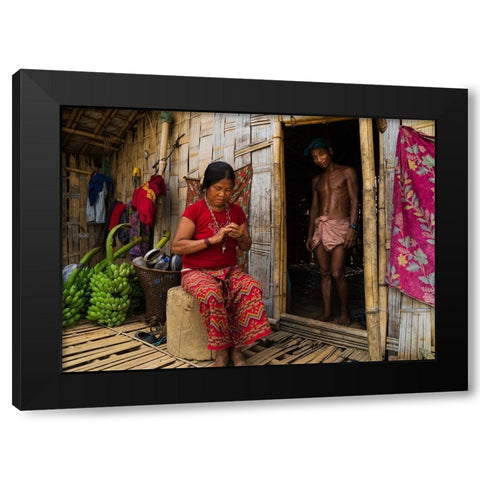 The Story Of Mro Family. Black Modern Wood Framed Art Print by Arifuzzaman, Md.