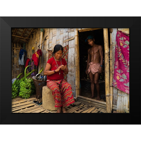 The Story Of Mro Family. Black Modern Wood Framed Art Print by Arifuzzaman, Md.