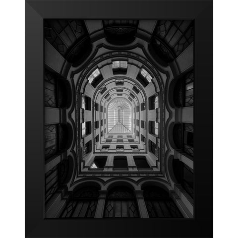 Indalo Black Modern Wood Framed Art Print by Cedron, Mabel
