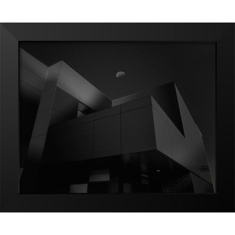 The Faculty Building Black Modern Wood Framed Art Print by Fu, Molly