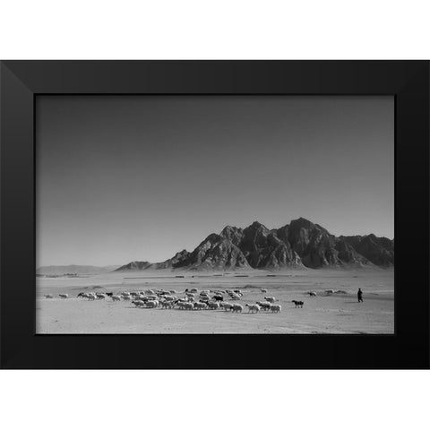 Shepherd Black Modern Wood Framed Art Print by Danial.F16