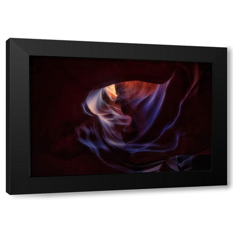 Heart Of Navajo Black Modern Wood Framed Art Print by Zheng, Michael
