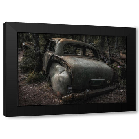 When Time Says Goodbye Black Modern Wood Framed Art Print by Pettersson, Benny