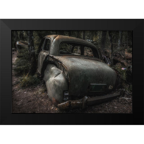 When Time Says Goodbye Black Modern Wood Framed Art Print by Pettersson, Benny