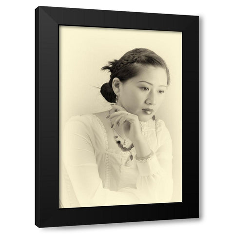 Jo Black Modern Wood Framed Art Print with Double Matting by Zhen Yu, James