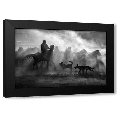 Untitled Black Modern Wood Framed Art Print with Double Matting by Bilgin, Zuhdu