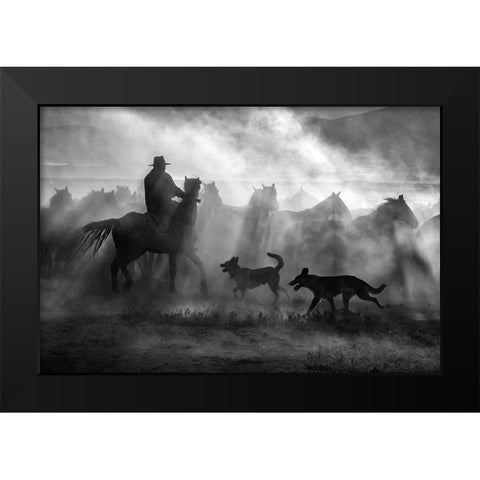 Untitled Black Modern Wood Framed Art Print by Bilgin, Zuhdu