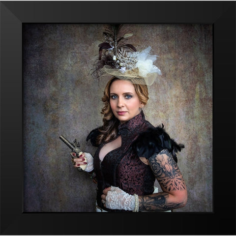 Beware Of The Pretty One Black Modern Wood Framed Art Print by Springgay, Daniel