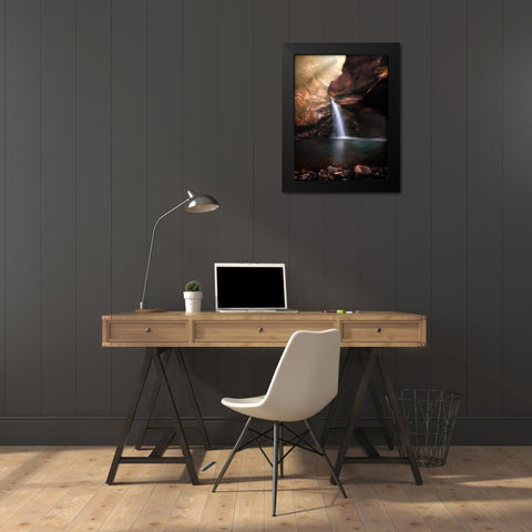 Meanders Black Modern Wood Framed Art Print by Giani, Cristiano