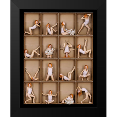 The Fifth Element Black Modern Wood Framed Art Print by Allmaier, Michael