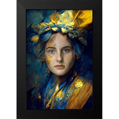 Bluemagic Black Modern Wood Framed Art Print by Egger, Marcel