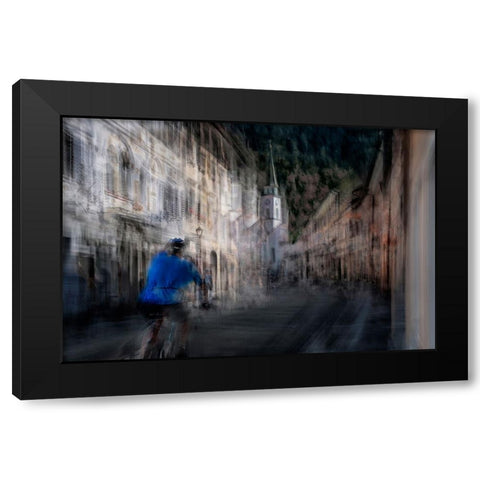 Plac Black Modern Wood Framed Art Print with Double Matting by Malovrh, Milan