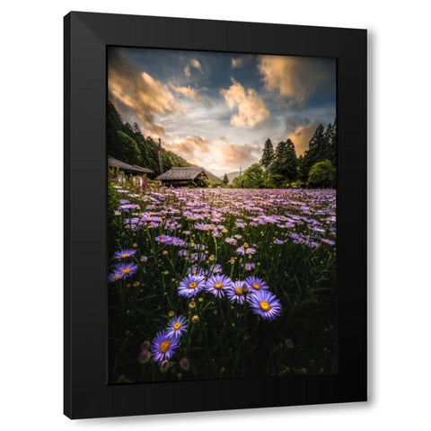 Flowers That Bloom Only Here Black Modern Wood Framed Art Print with Double Matting by Matsubara, Hiroki