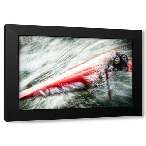 Wild Water Black Modern Wood Framed Art Print with Double Matting by Ignac, Dusan