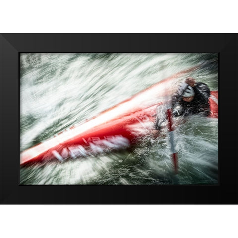 Wild Water Black Modern Wood Framed Art Print by Ignac, Dusan