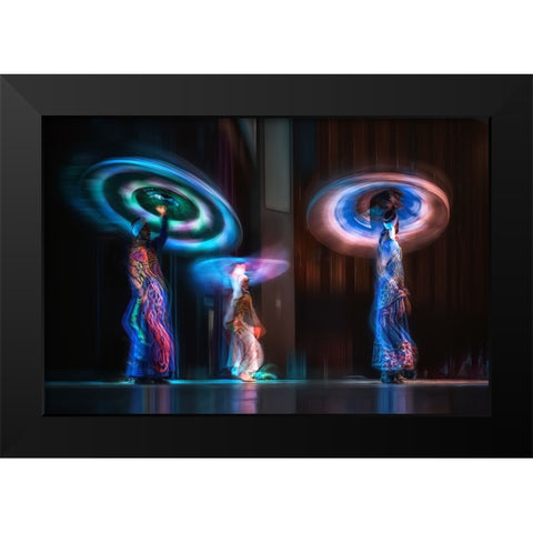Dreamers Black Modern Wood Framed Art Print by Shawki, Mohamed