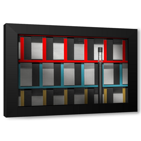 FaAsade Graphic | Play Of Colors Black Modern Wood Framed Art Print by Ruckert, Stephan