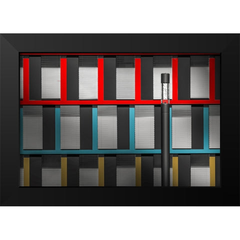 FaAsade Graphic | Play Of Colors Black Modern Wood Framed Art Print by Ruckert, Stephan