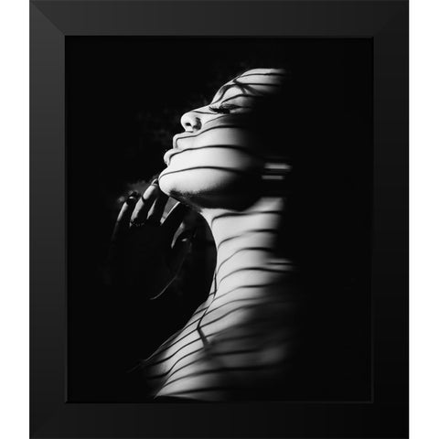 Ritratto Di Manuela Black Modern Wood Framed Art Print by Fidanza, Toni