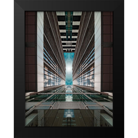 Subterfuge Black Modern Wood Framed Art Print by Chiodo, David