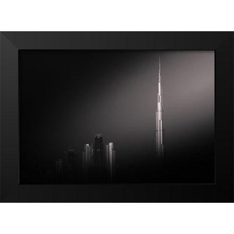 Dubai Impression Black Modern Wood Framed Art Print by Li, Bing