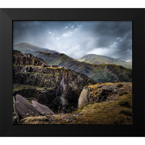 Dinorwic Quarry Black Modern Wood Framed Art Print by Platner, Larry