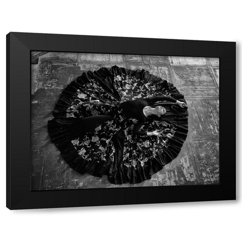 Untitled Black Modern Wood Framed Art Print with Double Matting by Kapsha, Eduards