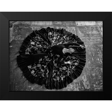 Untitled Black Modern Wood Framed Art Print by Kapsha, Eduards
