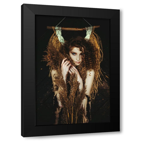 Among The Reeds Black Modern Wood Framed Art Print with Double Matting by Bolgov (Axe), Ruslan