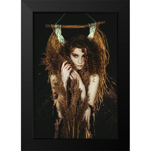 Among The Reeds Black Modern Wood Framed Art Print by Bolgov (Axe), Ruslan