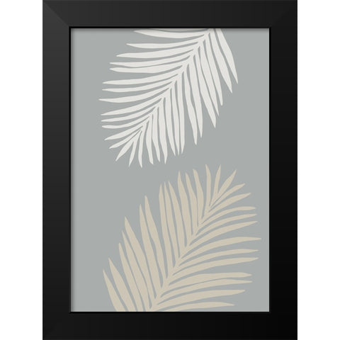 Leaves 002 Black Modern Wood Framed Art Print by Pictufy Studio