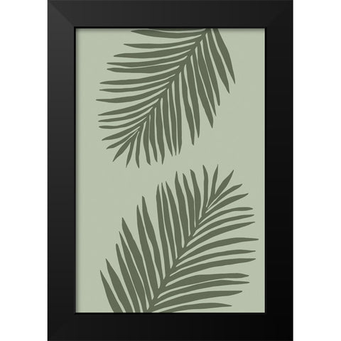 Leaves 003 Black Modern Wood Framed Art Print by Pictufy Studio