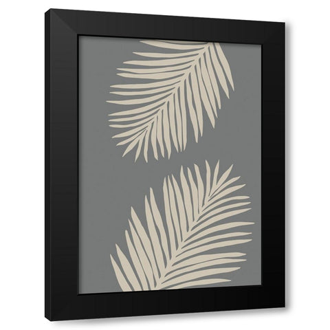 Leaves 005 Black Modern Wood Framed Art Print by Pictufy Studio